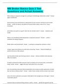 NM Broker Basics Quiz 2 Test Questions and Actual Answers&period;