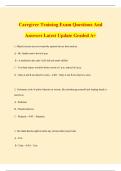 Caregiver Training Exam Questions And Answers Latest Update Graded A&plus;