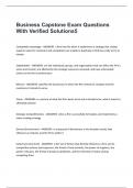 Business Capstone Exam Questions With Verified Solutions 
