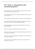 ITS - Exam 1 - 4&sol;4 questions well answered graded A&plus;