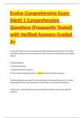 Evolve Comprehensive Exam &lpar;Hesi&rpar; 1 Comprehensive Questions &lpar;Frequently Tested&rpar; with Verified Answers Graded A&plus;