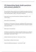 ITS Networking Study Guide questions and answers graded A&plus;
