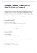 Business Capstone Exam Questions With 100&percnt; Correct Answers