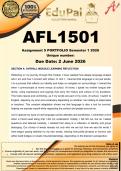 AFL1501 Assignment 5 PORTFOLIO &lpar;COMPLETE ANSWERS&rpar; Semester 1 2026 - DUE 2 June