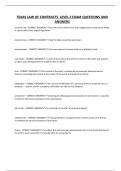 TEXAS LAW OF CONTRACTS LEVEL 2 EXAM QUESTIONS AND ANSWERS&period;