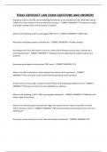 TEXAS CONTRACT LAW EXAM QUESTIONS AND ANSWERS