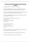 TWIA FIELD ADJUSTER CERT 2025 EXAM QUESTIONS AND ANSWERS