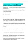 Construction Scheduling 4101 Study Guide Exam and Actual Answers&period;