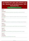 ATI PHARM 2026&sol;2027 &lpar;2026&sol;2027 UPDATE&rpar; with 300&plus; Questions and Verified Answers&comma; 100&percnt; Guarantee Pass
