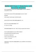 NURS 640 Exam 2 Questions with Accurate Answers