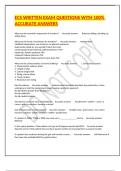 ECS WRITTEN EXAM QUESTIONS WITH 100&percnt; ACCURATE ANSWERS