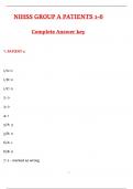 NIHSS Group A Patients 1-6 Complete Answer key &lpar;Latest 2025 &sol; 2026 Update&rpar;