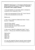 MED2107&colon; Final Lecture 1&colon; 1-27 Lecture 6&colon; 28-43 Lecture 7&colon; 44-64 Lecture 8&colon; 65-70 Lecture 9&colon; 71-76 T&sol;F&colon; 77-84 SQ&colon; 85-94 Questions With Complete Solutions