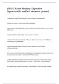 SBI3U Exam Review&colon; Digestive System with verified answers passed
