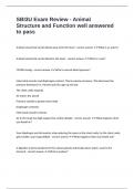 SBI3U Exam Review - Animal Structure and Function well answered to pass