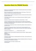 PMHNP Board Exam Question Bank 2025&sol;2026 &ndash; Practice Questions with Detailed Answers