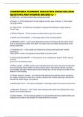 JOURNEYMAN PLUMBING EVALUATION EXAM 2025&sol;2026 QUESTIONS AND ANSWERS GRADED A&plus;&plus;