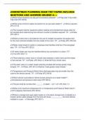 JOURNEYMAN PLUMBING EXAM TEST PAPER 2025&sol;2026 QUESTIONS AND ANSWERS GRADED A&plus;&plus;