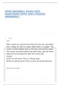 NFHS BASEBALL EXAM 2025 QUESTIONS WITH 100&percnt; PASSED ANSWERS&excl;&excl;