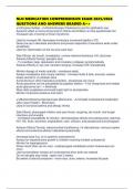 NLN MEDICATION COMPREHENSIVE EXAM 2025&sol;2026 QUESTIONS AND ANSWERS GRADED A&plus;&plus;