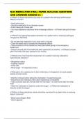 NLN MEDICATION FINAL PAPER 2025&sol;2026 QUESTIONS AND ANSWERS GRADED A&plus;&plus;