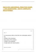 ESCO EPA UNIVERSAL PRACTICE EXAM &vert; 100 QUESTIONS &vert; WITH COMPLETE SOLUTIONS&excl;&excl;