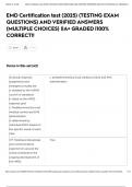 EMD Certification test &lpar;2025&rpar; &lpar;TESTING EXAM QUESTIONS&rpar; AND VERIFIED ANSWERS &lpar;MULTIPLE CHOICES&rpar; &vert;&vert;A&plus; GRADED &vert;100&percnt; CORRECT&excl;&excl;