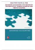 Advanced Accounting 15th Edition Solution Manual &ndash; Equity Method&comma; Consolidation & Business Combinations