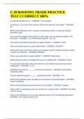 C-39 ROOFING TRADE PRACTICE TEST 2 CORRECT 100&percnt;