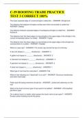 C-39 ROOFING TRADE PRACTICE TEST 3 CORRECT 100&percnt;