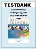 TEST BANK FOR Davis Advantage for Basic Nursing&colon; Thinking&comma; Doing&comma; and Caring&colon; Thinking&comma; Doing&comma; and Caring Second Edition by Leslie S&period; Treas ISBN&colon;978-0803659421 ALL CHAPTERS COVERED YOUR ULTIMATE GUIDE 100&percnt; VERIFIED A&plus; GRADE ASSSURED&excl;&excl;&excl;&excl;&excl;NEW LATEST UPDATE&excl;