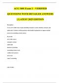 ACG 3401 Exam 2 &ndash; VERIFIED  QUESTIONS WITH DETAILED ANSWERS  &vert;&vert; LATEST 2025 EDITION 