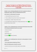 Capstone Nursing Care of Children&sol;Maternal Newborn Assessment Actual Exam Questions And Correct Answers   &vert; Latest 2025&period;