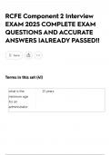 RCFE Component 2 Interview EXAM 2025 COMPLETE EXAM QUESTIONS AND ACCURATE ANSWERS &vert;ALREADY PASSED&excl;&excl;