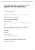 VMO Study Guide EXAM LATEST &lpar;2025&rpar; COMPLETE QUESTIONS With 100&percnt; Verified Solutions&comma;