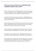 PUE License Exam ACTUAL exam&colon; QUESTION AND ANSWERS UPDATED 2025 LATEST