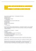 NR 509 APEA ADVANCED PHYSICAL ASSESSMENT EXAM  WITH CORRECT ANSWERS LATEST UPDATED