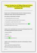 Capstone Nursing Care of Children&sol;Maternal Newborn Assessment&comma; ATI Capstone Maternal Newborn Assessment Test&period;