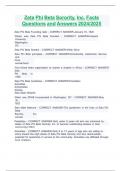 Zeta Phi Beta Sorority&comma; Inc&period; Facts  Questions and Answers 2024&sol;2025 