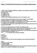 Chapter 1-10 CNA Exam Review Questions and qualified certified answers