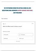 VA TATTOOING EXAM PSI ACTUAL EXAM ALL 60&plus; QUESTIONS AND ANSWERS LATEST UPDATE THIS YEAR - JUST RELEASED
