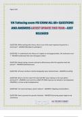 VA Tattooing exam PSI EXAM ALL 60&plus; QUESTIONS AND ANSWERS LATEST UPDATE THIS YEAR - JUST RELEASED&period;