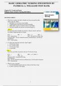 Test Bank for Basic Geriatric Nursing&comma; 8th Edition &lpar;Patricia A&period; Williams&rpar; LATEST UPDATE