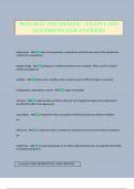 BIOLOGY 1010 MIZZOU - EXAM 1 2025 QUESTIONS AND ANSWERS