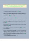 BIOLOGY 1010 WEEK 1 EXAM 2025 QUESTIONS AND ANSWERS