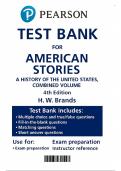 American Stories&colon; A History of the United States&comma; Combined Volume 4th Edition - Test Bank by H&period; W&period; Brands&comma; T&period; H&period; Breen&comma; R&period; Hal Williams&comma; Ariela J&period; Gross