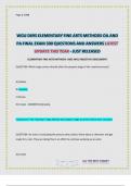 WGU D695 ELEMENTARY FINE ARTS METHODS OA AND PA FINAL EXAM 300 QUESTIONS AND ANSWERS LATEST UPDATE THIS YEAR - JUST RELEASED