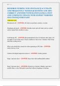 HONDROS NURSING NUR 150 EXAM 2&vert;&vert; ACCURATE  AND FREQUENTLY TESTED QUESTIONS AND 100&percnt;  CORRECT ANSWERS WITH RATIONALES&vert;&vert; LATEST  AND COMPLETE UPDATE WITH EXPERT VERIFIED  SOLUTIONS&vert;&vert; SURE PASS&excl;&excl;