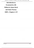  Introduction to Econometrics 4th Edition by James Stock and Mark Watson&period; ISBN-&period; Chapters 1-19