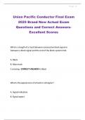 Union Pacific Conductor Final Exam 2025 Brand New Actual Exam Questions and Correct Answers- Excellent Scores 